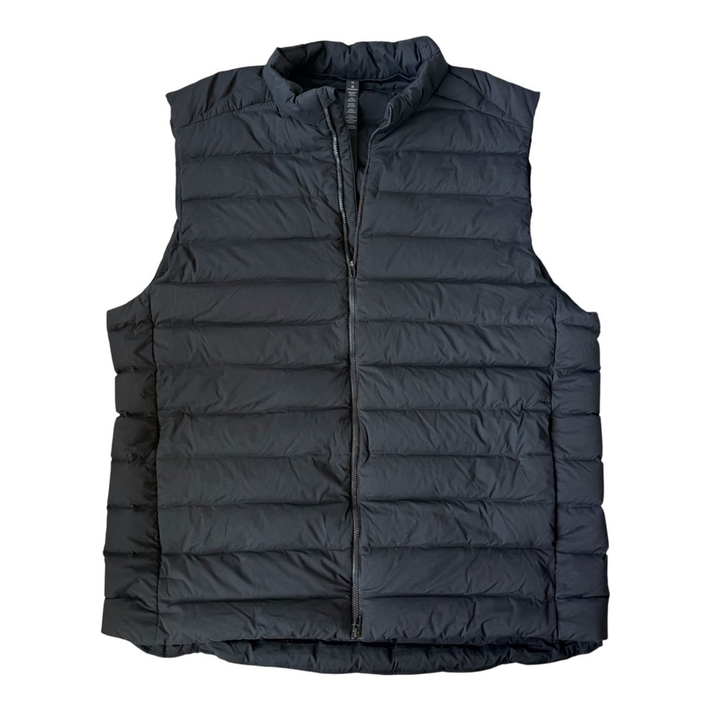 Lululemon Men's Navigation Down Vest Black Goose Down Quilted Puffer XL Outdoor